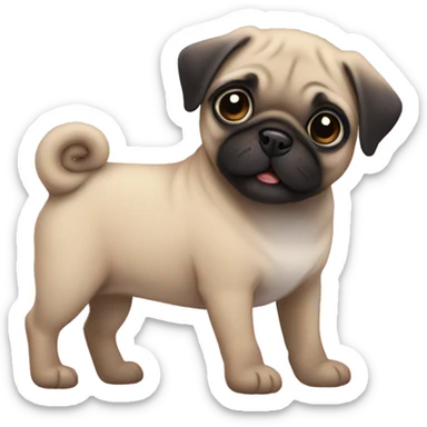 a baby pug sticker