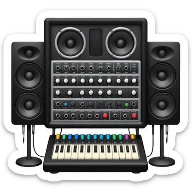 create a series of images for Theatre audio equipment Inventory  sticker