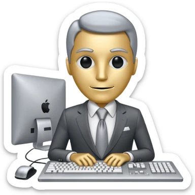 a computer with clothes as if it were a person sticker