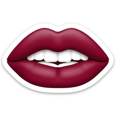 maroon kiss sticker