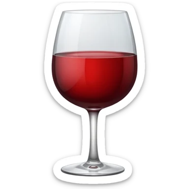red wine glass sticker