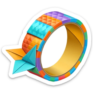 Origami tape sticker
