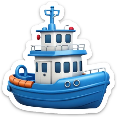cute tugboat emoji sticker