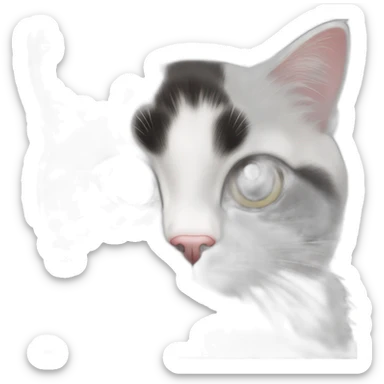 Black and white munchkin cat with a sassy attitude sticker