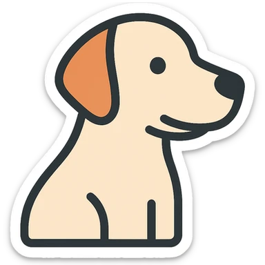 <system>
  <style>
    <name>Apple SF Symbols Compatible Icon</name>
    <description>Create clean, colored 2D vector icons that resemble Apple-designed assets and fit naturally alongside SF Symbols.</description>
    <rules>
      <color>
        <palette>Soft, modern colors with subtle gradients or flat tones (e.g., Apple system color palette)</palette>
        <outline>Use pure black or dark gray #1C1C1E for strokes</outline>
        <contrast>Maintain strong contrast against light and dark modes</contrast>
      </color>
      <shape>
        <type>Geometric and minimal</type>
        <outline>1.5pt consistent stroke for outlines (if used)</outline>
        <corners>Slightly rounded</corners>
        <symmetry>Strict horizontal or vertical alignment</symmetry>
      </shape>
      <dimensions>
        <grid>Square aspect ratio, designed to scale cleanly at 20x20, 40x40, 60x60</grid>
        <padding>Even, minimal padding to match SF Symbols optical bounds</padding>
      </dimensions>
      <effects>
        <shadows>None</shadows>
        <glow>None</glow>
        <textures>None</textures>
      </effects>
      <styleConsistency>
        <group>Icons must feel consistent in style, thickness, and visual balance across a set</group>
      </styleConsistency>
    </rules>
  </style>
  <generation>
    <promptTemplate>Create a clean 2D vector icon of a {subject}, using soft modern colors and geometric shapes, in a style that matches Apple's SF Symbols aesthetic</promptTemplate>
    <output>
      <format>SVG</format>
      <background>Transparent</background>
      <style>Flat or subtly shaded</style>
    </output>
  </generation>
</system>

{subject} = dog sticker