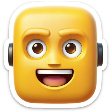 Clash of Clans aesthetic: Cinematic Playful Kinect Sensor Portrait Emoji, rendered in a 3D vector-style similar to standard emojis with minimal shading and bold, simplified shapes. A compact, distinct form with signature details, softly glowing with a modern gaming energy charm. Simplified yet unmistakably iconic, highly detailed and consistent, glowing with a soft radiance and high shine. Stylized with a touch of next-gen innovation and a soft glowing outline, capturing the essence of a beloved gaming relic with a friendly, playful manner! sticker