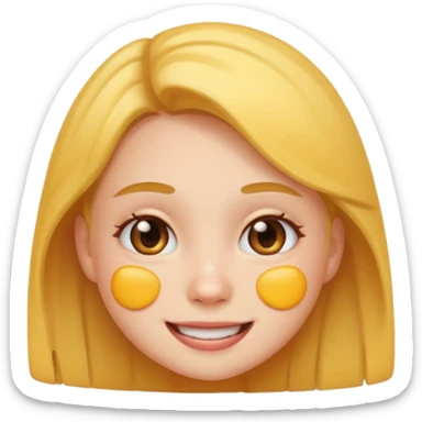 girl emoji with pimple sticker