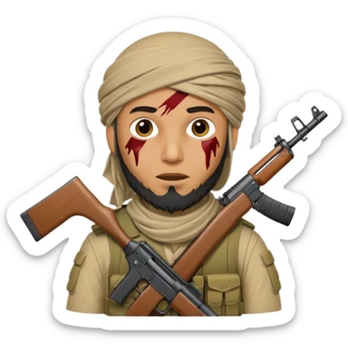taliban soldier with gunshot wound to the head sticker