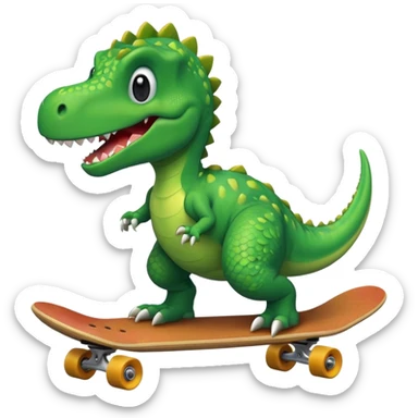 Dinosaur on a skateboard sticker