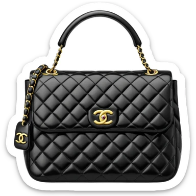 Chanel bag and black cat sticker