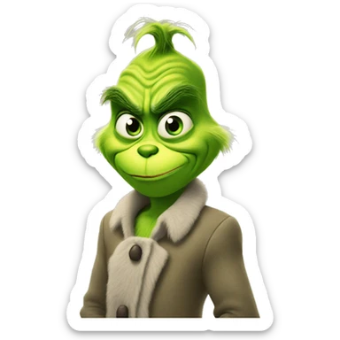 The Grinch + Disgust ( from Inside out ) sticker