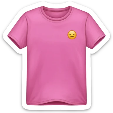 pink t-shirt, simple, clear sticker