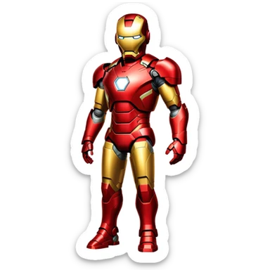 iron man superhero red and gold armor sticker