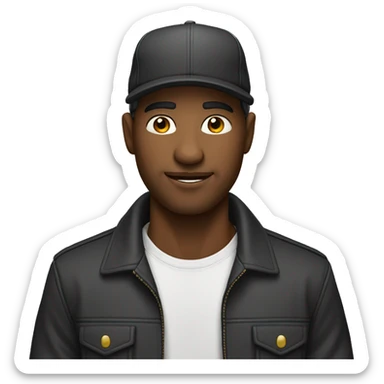 Hombre mulato con gorra  sticker