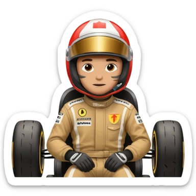 drifting car with tires smoke and a driver with a f1 helmet into the cr sticker