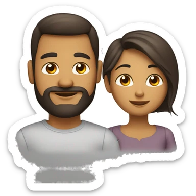 pareja besándose  sticker