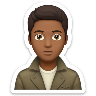 Maxwell, Neo-Soul Singer (b.1973) with dark brown hair, sticker