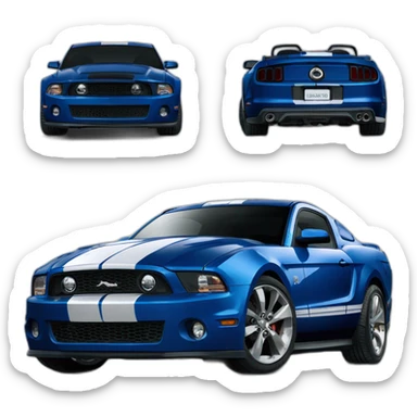 Mustangs gt 2010 décapotable color blue metallic sticker