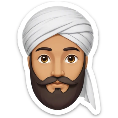 Arab with turban and big beard sticker