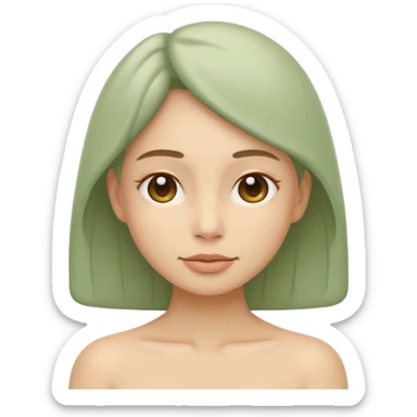 Minimal wellness emoji representing tighter skin and firmness,
subtle lifting effect, smooth contours, calm and natural,
no beauty or cosmetic symbols, soft sage green color palette sticker