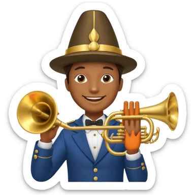 What it would look like if a trumpet and a human had a child sticker