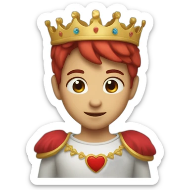 Corazon con una corona sticker