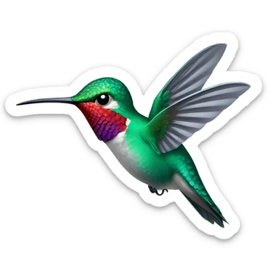 Feisty hummingbird sticker