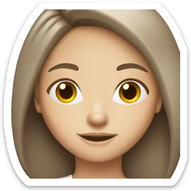 Brown hair Caucasian girl in a white suv  sticker