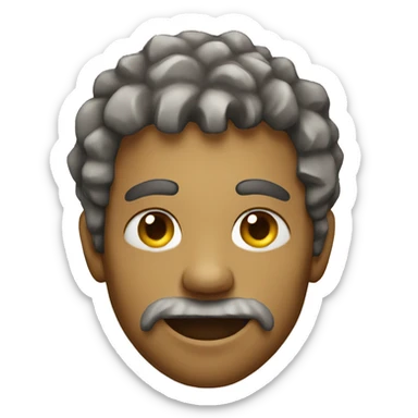 homeless man with golden teeth sticker