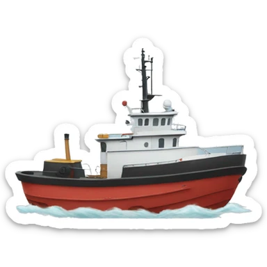 tugboat side view sticker