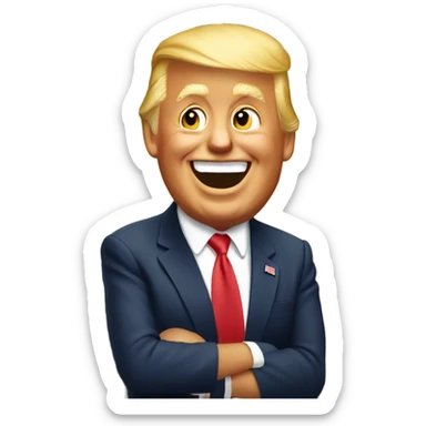 Trump laughing at California  sticker
