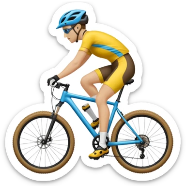 Bicicleta Mtb, ciclista montado, montaña sticker