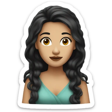 dark hair siren  sticker