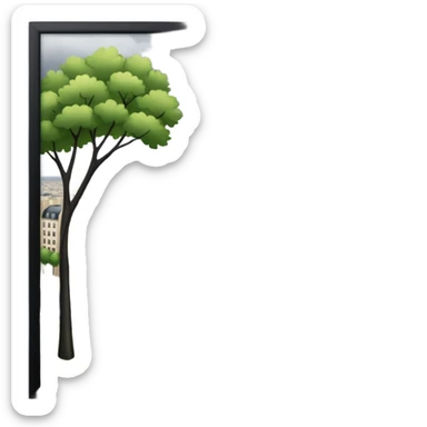 windy day in paris sticker