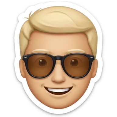 Naughty looking smile with sunglass  I mean  this kind of smile "😊" sticker