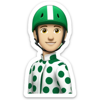 paul townend jockey dark green polka dot sticker