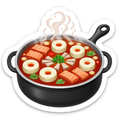 Double flavour hotpot sticker
