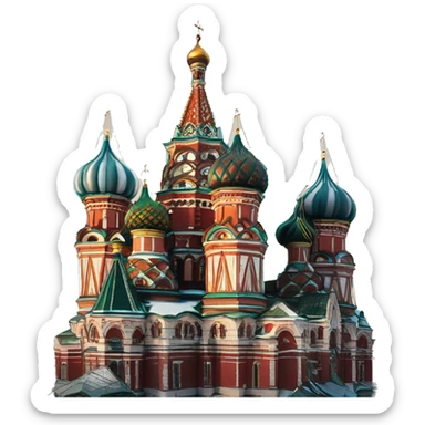 Saint Basil’s Cathedral in Moscow sticker