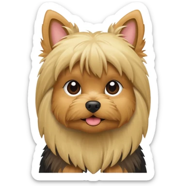 Yorkie blonde sticker