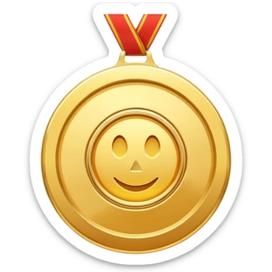 JUST THE CIRCLE  golden medal with a glossy finish, featuring a central CLEAN SPACE sticker