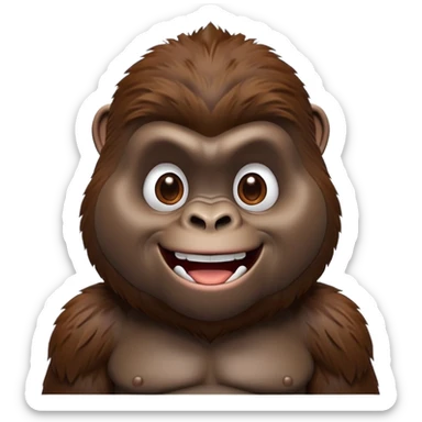 3d Full hd Pixar Style cute Gorilla sticker