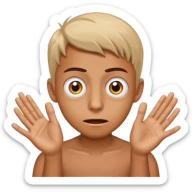 a boy he was using his hands, insane 67 sticker