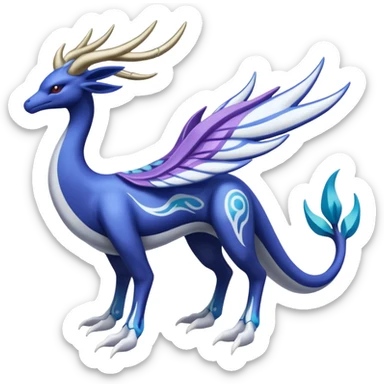 Xerneas-Kyogre-Suicune-Lugia-Fakémon-hybrid-creature (full body)  sticker