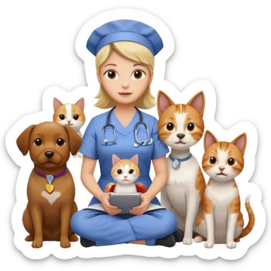  Marries ,Nurse mom of 10 year old girl and 4 year old boy, work from home, dogs, cat, chickens sticker