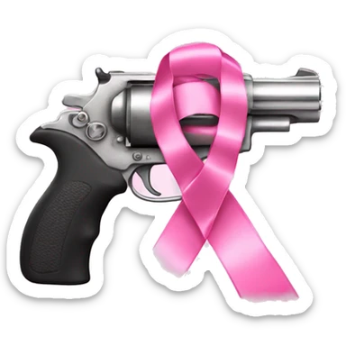 pink pistol with a pink ribbon sticker