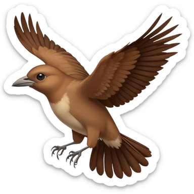 Nightingale bird fly sticker