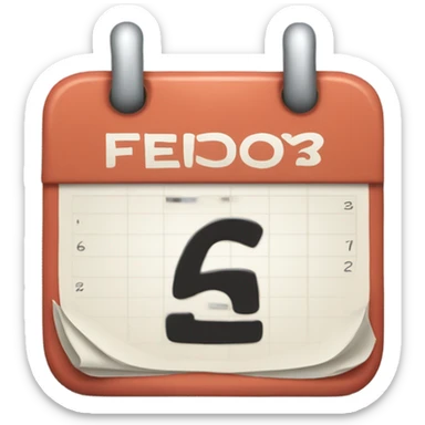 calendar with date FEB 26 written on  sticker