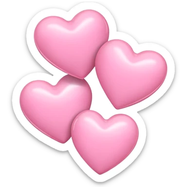 baby pink hearts sticker