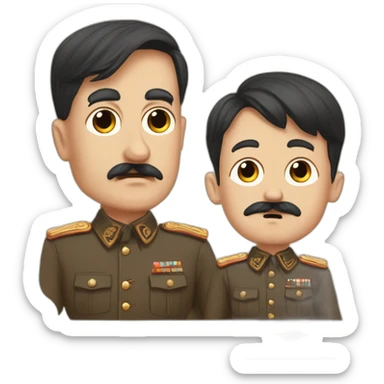 Hitler et son père leve la main au ciel sticker