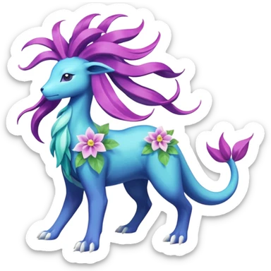 Suicune-Aurorus-Meganium-fusion (full body) sticker